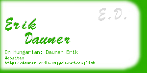 erik dauner business card